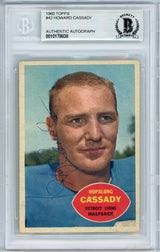 Howard "Hopalong" Cassady Autographed 1960 Topps Card #42 Detroit Lions Beckett BAS #10178838