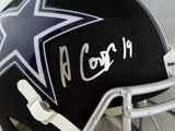 Amari Cooper Autographed F/S Dallas Cowboys Flat Black Helmet- Beckett W Auth *S