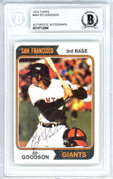 Ed Goodson Autographed 1974 Topps Card #494 San Francisco Giants Beckett BAS #10712094