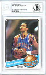 Marvin Webster Autographed 1979-80 Topps Card #88 New York Knicks Beckett BAS #10712275