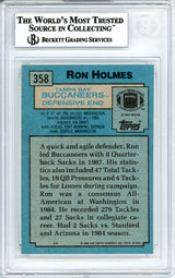 Ron Holmes Autographed 1988 Topps Rookie Card #358 Tampa Bay Buccaneers Beckett BAS #10737202