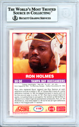 Ron Holmes Autographed 1989 Score Card #118 Tampa Bay Buccaneers Beckett BAS #10737463