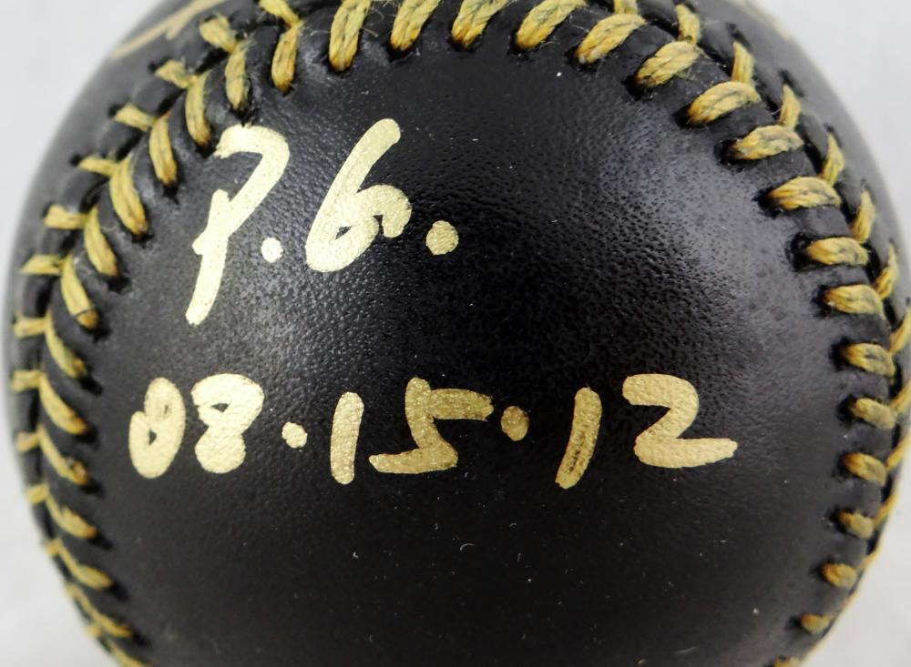 Felix Hernandez Signed Black Rawlings OML Baseball w/PG 8.15.12-JSA W Auth *Gold