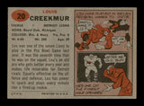 Lou Creekmur Autographed 1957 Topps Card #20 Detroit Lions SKU #198075