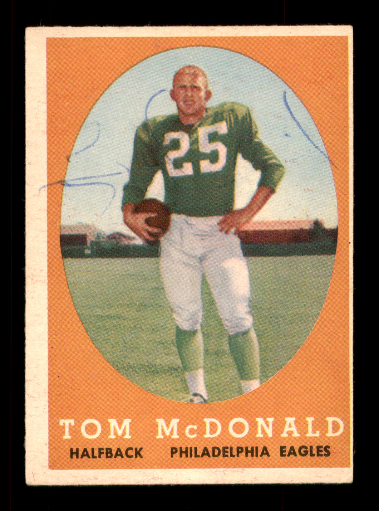 Tommy Tom McDonald Autographed 1958 Topps Card #126 Philadelphia Eagles SKU #198149