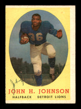 John Henry Johnson Autographed 1958 Topps Card #75 Detroit Lions SKU #198162