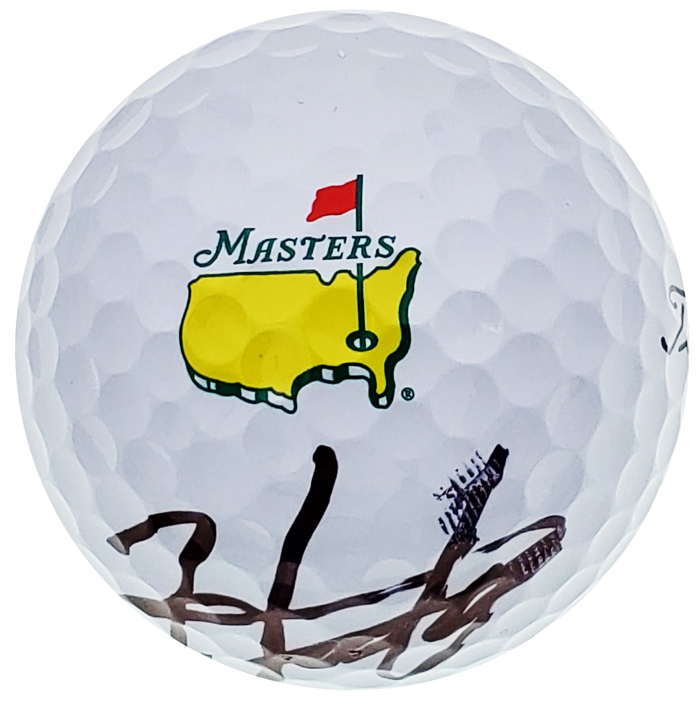 Hideki Matsuyama Autographed Masters Logo Golf Ball (Smudged) Beckett BAS #WH96172