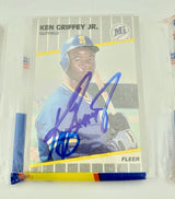 Ken Griffey Jr. Autographed Sealed 1989 Fleer Baseball Rack Pack Rookie Seattle Mariners Beckett BAS #BB79338