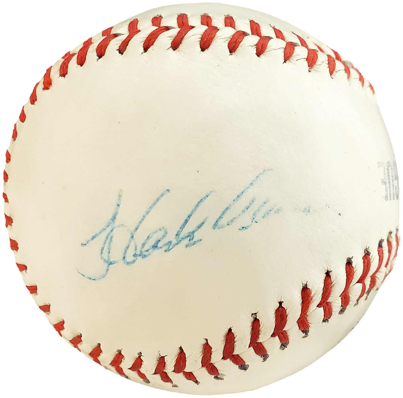 Hank Aaron Autographed Official League Baseball Atlanta Braves Vintage Signature Beckett BAS #Q67669