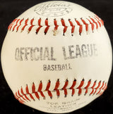 Hank Aaron Autographed Official League Baseball Atlanta Braves Vintage Signature Beckett BAS #Q67669