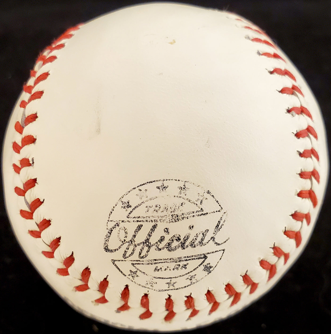 Hank Aaron Autographed Official League Baseball Atlanta Braves Vintage Signature Beckett BAS #Q67669