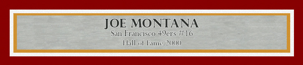 Joe Montana Autographed Framed 16x20 Photo San Francisco 49ers JSA Stock #220538