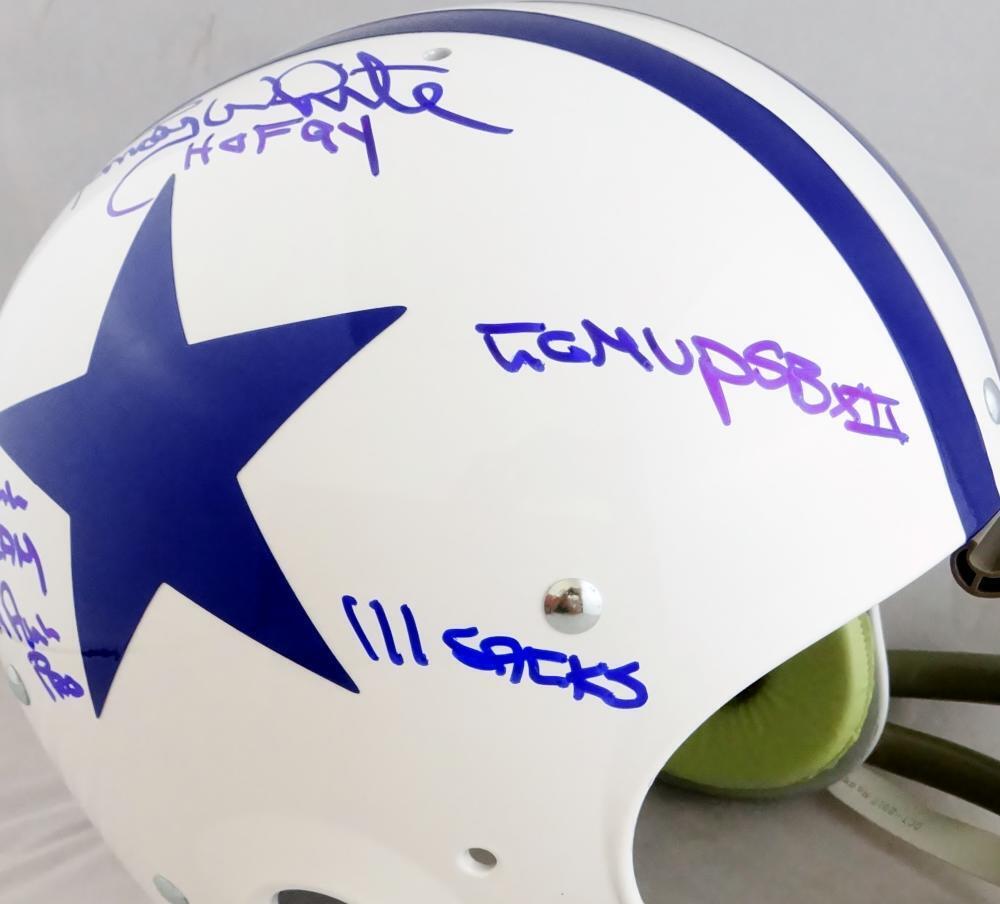 Randy White Autographed Dallas Cowboys F/S 60-63 TK Helmet w/ 5 Insc- JSA W Auth