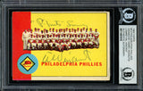 Harry "Peanuts" Lowrey & Al Vincent Autographed 1963 Topps Card #13 Philadelphia Phillies Coaches Beckett BAS #11481616