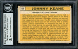 Johnny Keane Autographed 1963 Topps Card #166 St. Louis Cardinals Died 1967 Beckett BAS #11484487