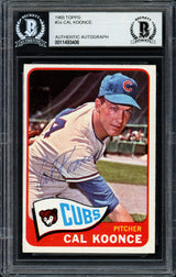 Cal Koonce Autographed 1965 Topps Card #34 Chicago Cubs Beckett BAS #11493406