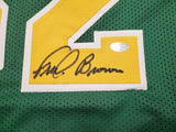 Seattle Supersonics Downtown Fred Brown Autographed Green Jersey MCS Holo Stock #200289