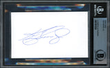 Ken Griffey Jr. Autographed 3x5 Index Card Seattle Mariners Beckett BAS Stock #200227