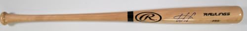 Wander Franco Autographed Blonde Rawlings Pro Baseball Bat -JSA *Blue