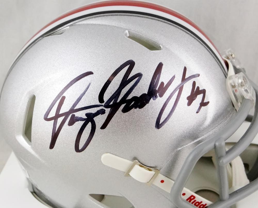 Dwayne Haskins Signed Ohio State Buckeyes Speed Mini Helmet- Beckett Auth *Black