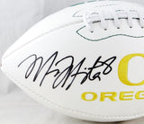 Marcus Mariota Autographed Oregon Ducks Logo Football - Mariota Holo Auth