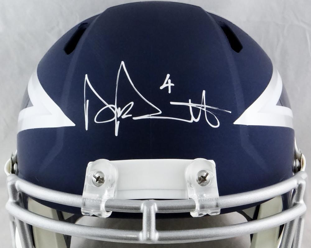 Dak Prescott Autographed Dallas Cowboys F/S AMP Speed Helmet-Beckett Auth *White