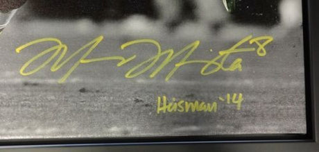 Marcus Mariota Autographed Framed 20x24 Canvas Photo Oregon Ducks "Heisman '14" #/8 MM Holo Stock #91865