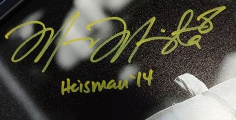 Marcus Mariota Autographed Framed 20x24 Canvas Photo Oregon Ducks "Heisman '14" #/8 MM Holo Stock #91862