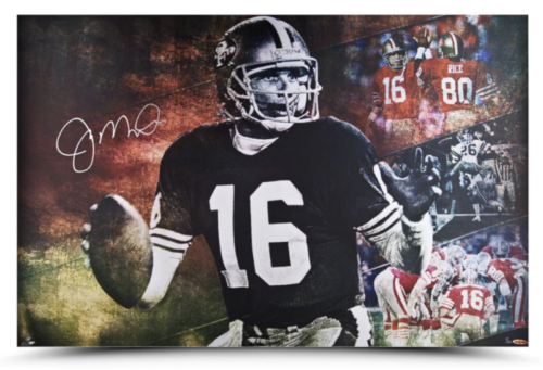 Joe Montana Autographed 49ers "Joe Cool" 36" x 24" Photograph UDA LE 50