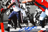 Arian Foster Autographed Texans 8x10 B/W & Color TD Photo- JSA W Authenticat