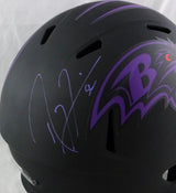 Ray Lewis Autographed Ravens F/S Eclipse Speed Helmet - Beckett Auth *Purple