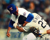 Nolan Ryan Signed Texas Rangers 16x20 Fighting Photo w/ Insc - AIV Holo *Blue