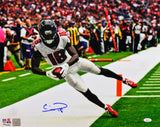 Calvin Ridley Signed Atlanta Falcons 16x20 Catch Endzone Photo- JSA Auth *Blue