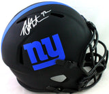 Michael Strahan Signed New York Giants F/S Eclipse Speed Helmet - Beckett W Auth