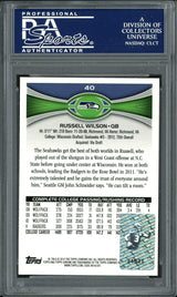 Russell Wilson Autographed 2012 Topps Chrome Rookie Card #40 Seattle Seahawks PSA/DNA #83812152