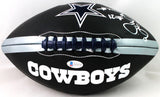 Ezekiel Elliott Autographed Dallas Cowboys Black Logo Football- Beckett W *White