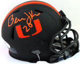 Bernie Kosar Autographed Miami Hurricanes Eclipse Mini Helmet- Beckett Witness