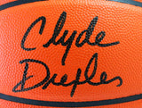 Clyde Drexler Autographed Spalding Basketball - JSA Witnessed *Black