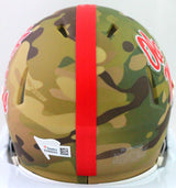 Eli Manning Autographed Ole Miss Rebels Camo Speed Mini Helmet- Fanatics W*White