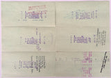 LOT of 6 Joe Sewell Cleveland Indians Signed Checks 569-574