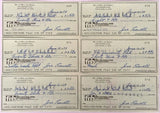 LOT of 6 Joe Sewell Cleveland Indians Signed Checks 569-574