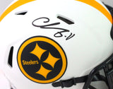 Chase Claypool Autographed Pittsburgh Steelers Lunar Mini Helmet- Beckett W *Blk