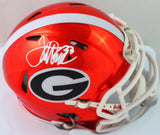 Terrell Davis Autographed Georgia Bulldogs Chrome Mini Helmet- Beckett W *White