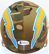 Joey Bosa Autographed LA Chargers Camo Mini Helmet- Beckett W *White