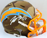 Joey Bosa Autographed LA Chargers Camo Mini Helmet- Beckett W *White