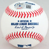 Ronald Acuna Autographed Rawlings OML Baseball- Beckett W *Blue