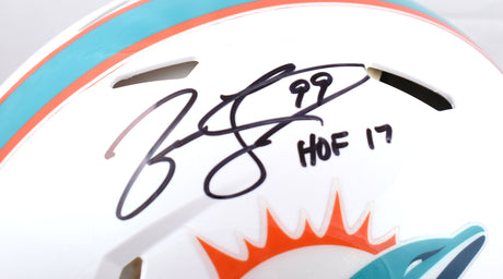 Jason Taylor Autographed Dolphins F/S Speed Authentic Helmet HOF- Beckett W Holo