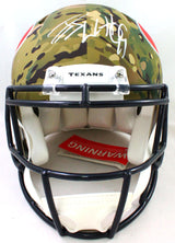 JJ Watt Autographed Houston Texans F/S Camo Speed Authentic Helmet- JSA W *White