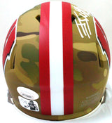 JJ Watt Autographed Wisconsin Badgers Camo Mini Helmet- JSA Witnessed Auth *W