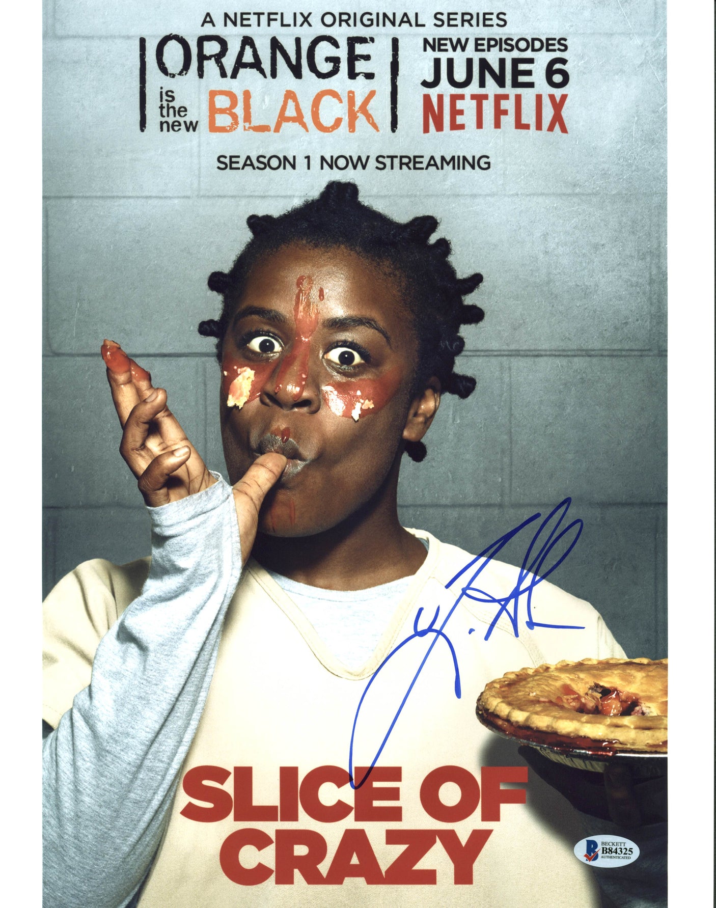 Uzo Aduba Orange Is The New Black Authentic Signed 11X14 Photo BAS #B84325